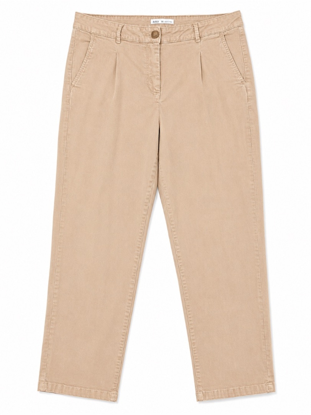 Primark Denim&Co • Beige/Khaki • High-Waist • Cotton • Trousers • 12
